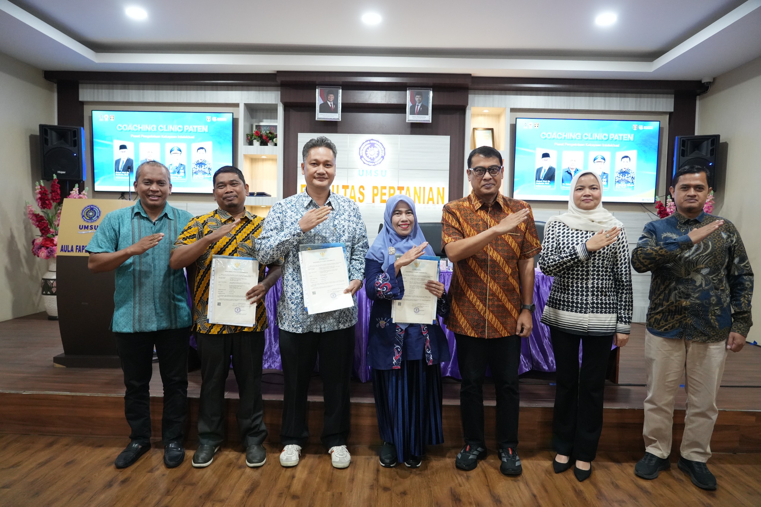 UMSU Terima Tiga Paten DJKI Kemenhum RI